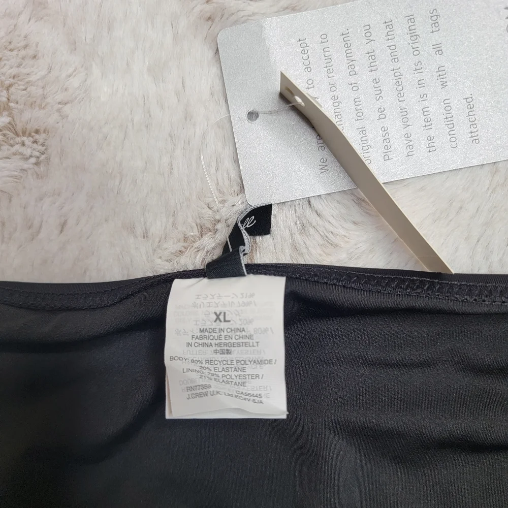 Madewell Second Wave Hipster Bikini Bottom In True Black NWT Size XL - Picture 8 of 12